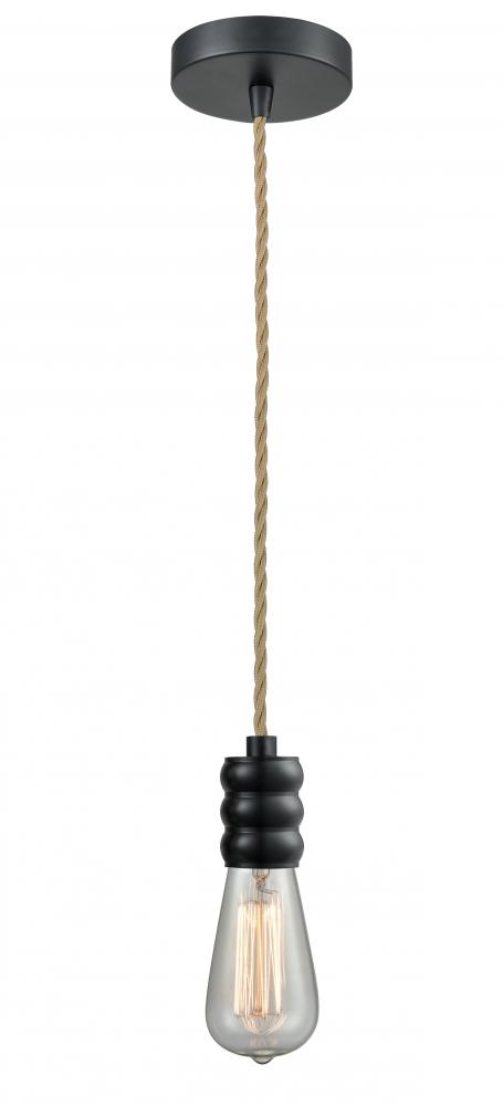 Gatsby - 1 Light - 2 inch - Matte Black - Cord hung - Mini Pendant