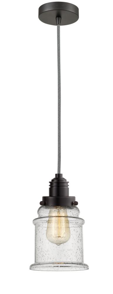 Winchester - 1 Light - 8 inch - Oil Rubbed Bronze - Cord hung - Mini Pendant