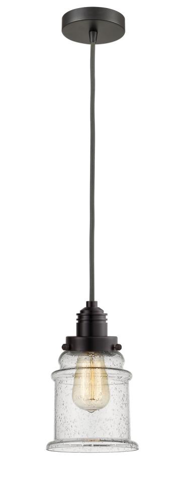 Winchester - 1 Light - 8 inch - Oil Rubbed Bronze - Cord hung - Mini Pendant