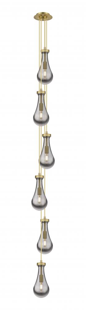 Owego - 6 Light - 7 inch - Brushed Brass - Multi Pendant