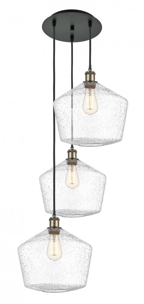 Cindyrella - 3 Light - 19 inch - Black Antique Brass - Cord Hung - Multi Pendant