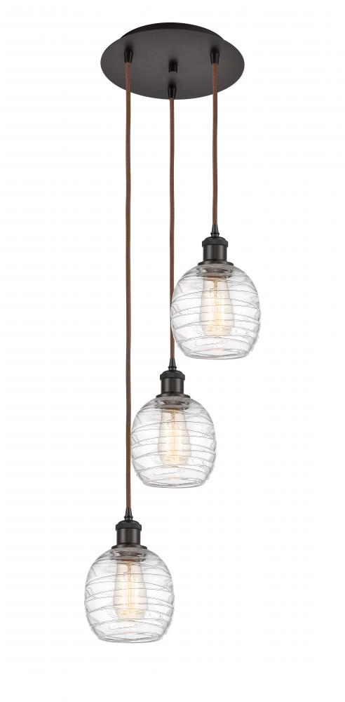 Belfast - 3 Light - 13 inch - Oil Rubbed Bronze - Cord Hung - Multi Pendant