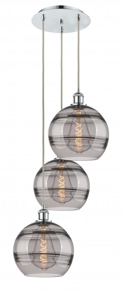 Rochester - 3 Light - 17 inch - Polished Chrome - Cord hung - Multi Pendant