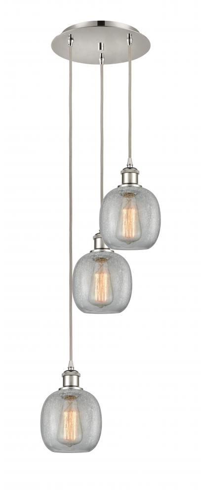 Belfast - 3 Light - 13 inch - Polished Nickel - Cord Hung - Multi Pendant