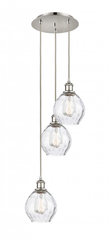 Waverly - 3 Light - 13 inch - Polished Nickel - Cord Hung - Multi Pendant