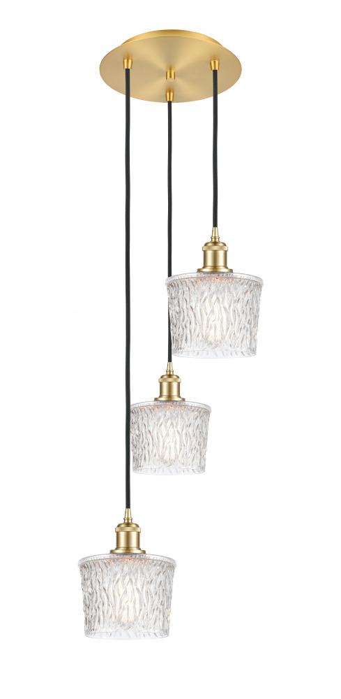 Niagara - 3 Light - 13 inch - Satin Gold - Cord Hung - Multi Pendant