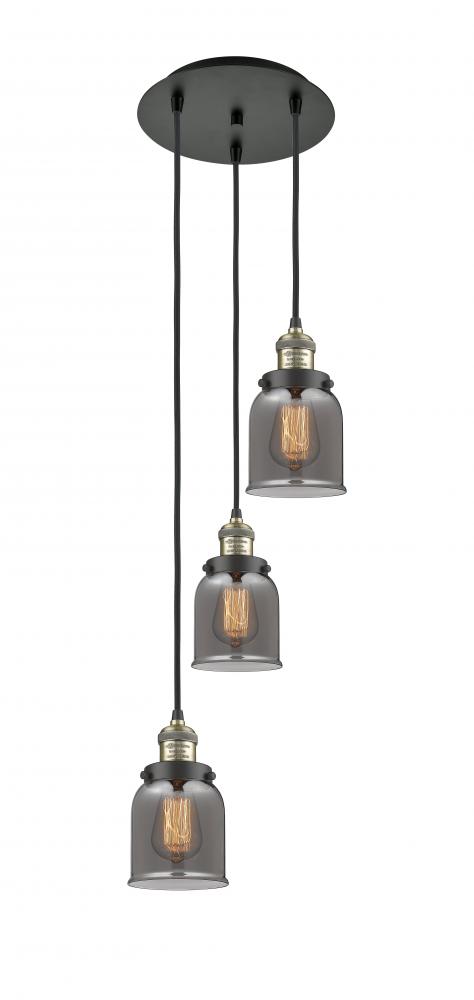 Cone - 3 Light - 12 inch - Black Antique Brass - Cord hung - Multi Pendant