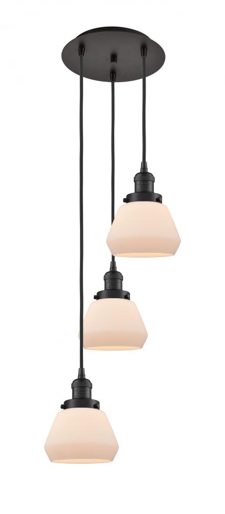 Fulton - 3 Light - 14 inch - Oil Rubbed Bronze - Cord hung - Multi Pendant