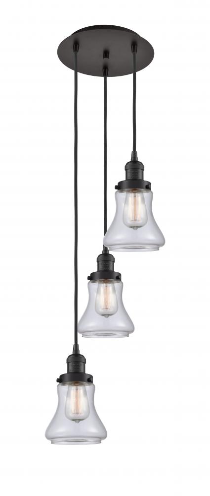 Bellmont - 3 Light - 13 inch - Oil Rubbed Bronze - Cord hung - Multi Pendant