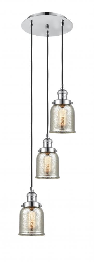 Cone - 3 Light - 12 inch - Polished Chrome - Cord hung - Multi Pendant