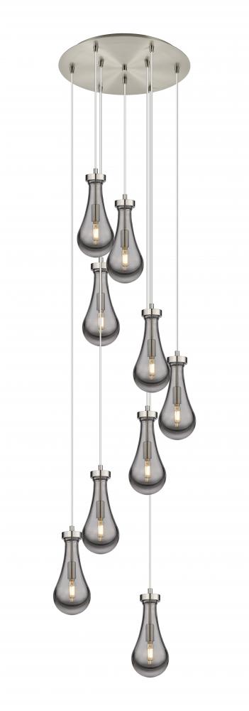 Owego - 9 Light - 19 inch - Brushed Satin Nickel - Multi Pendant