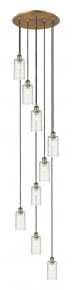 Crown Point - 9 Light - 19 inch - Brushed Brass - Multi Pendant