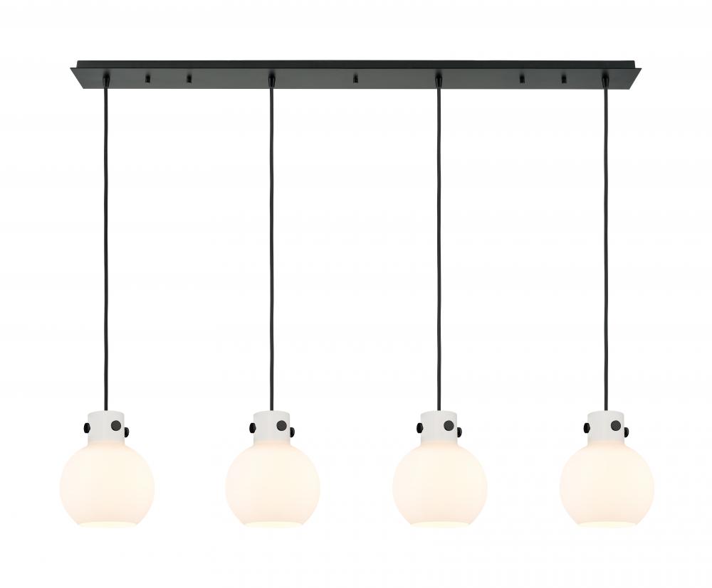 Newton Sphere - 4 Light - 52 inch - Matte Black - Cord hung - Linear Pendant