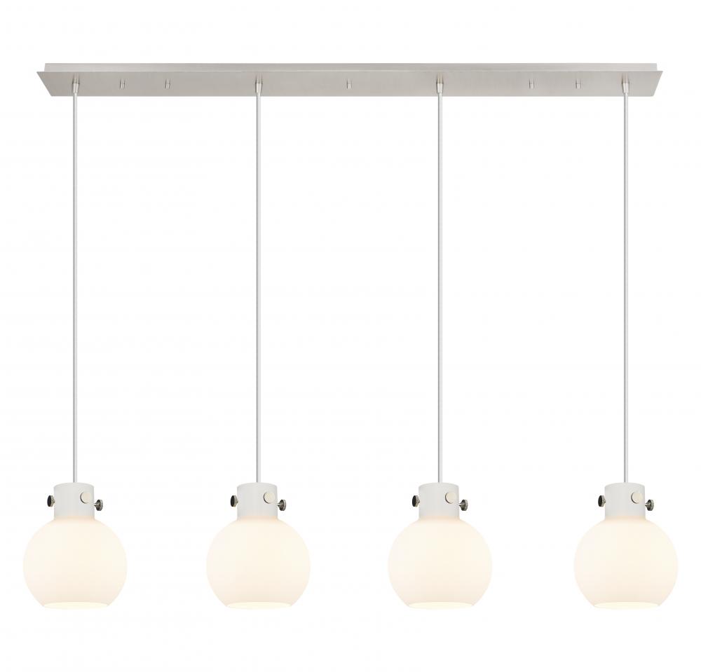 Newton Sphere - 4 Light - 52 inch - Polished Nickel - Cord hung - Linear Pendant