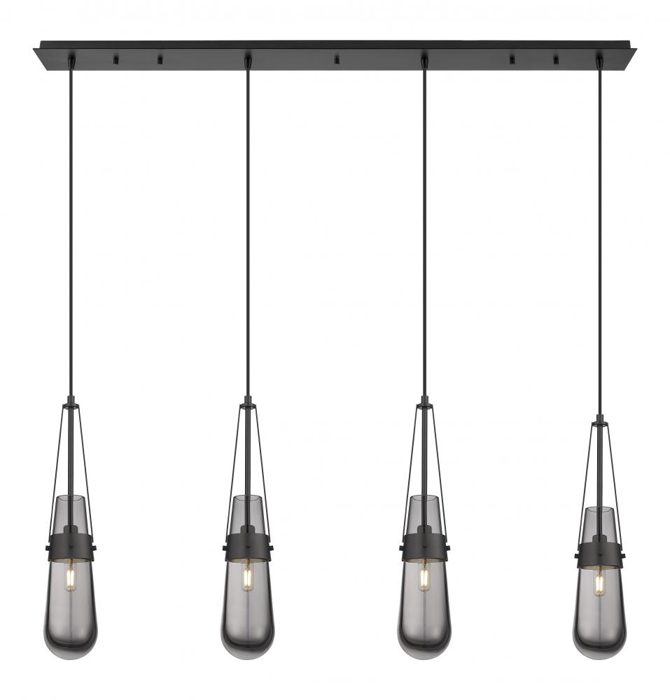 Milan - 4 Light - 48 inch - Matte Black - Linear Pendant