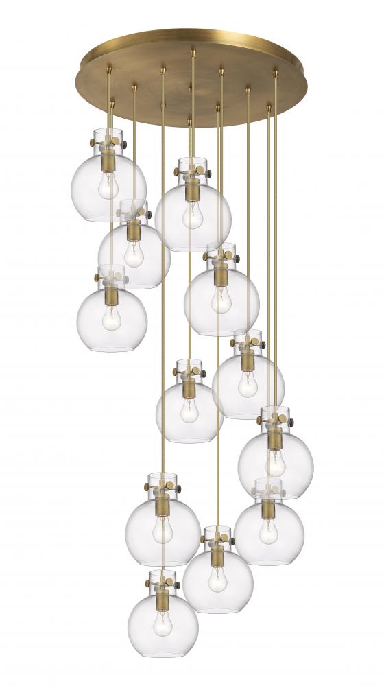 Newton Sphere - 12 Light - 27 inch - Brushed Brass - Multi Pendant