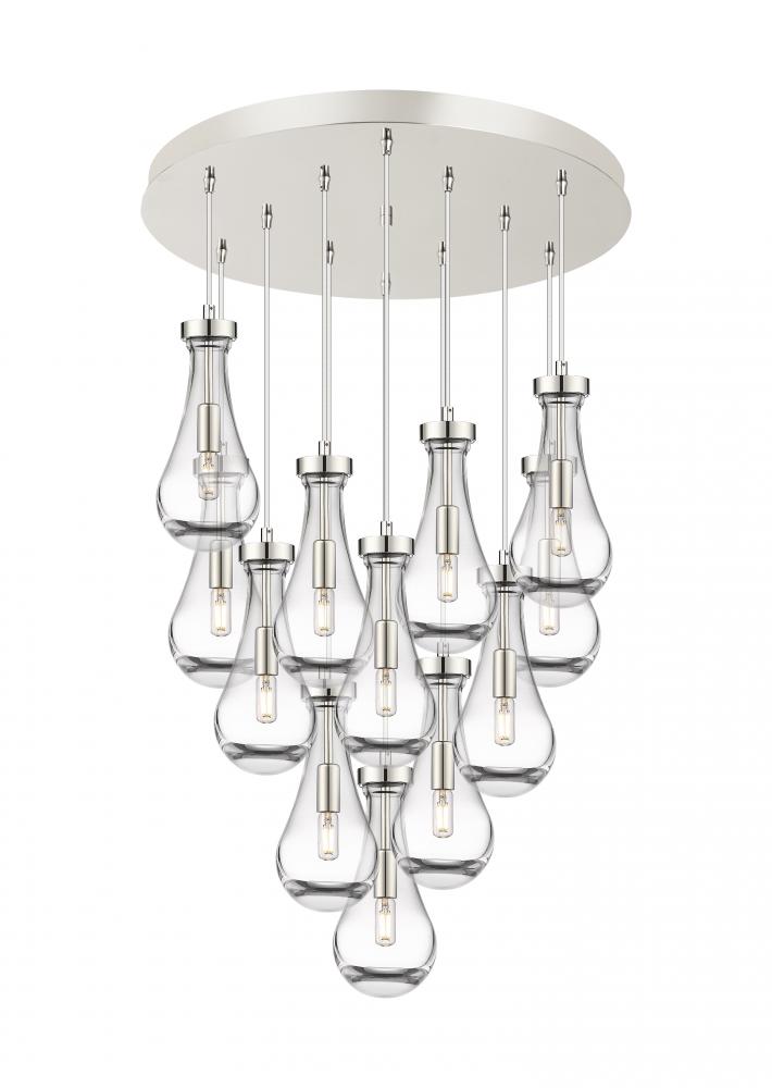 Owego - 12 Light - 24 inch - Polished Nickel - Multi Pendant