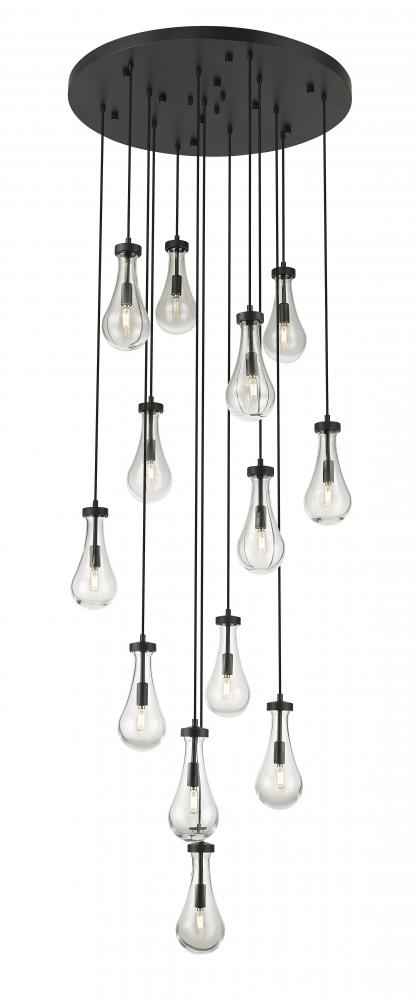 Owego - 13 Light - 32 inch - Matte Black - Multi Pendant