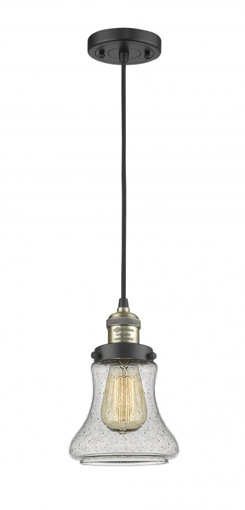 Bellmont - 1 Light - 6 inch - Black Antique Brass - Cord hung - Mini Pendant