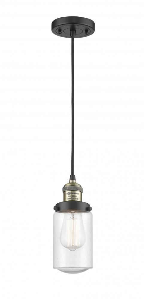 Dover - 1 Light - 5 inch - Black Antique Brass - Cord hung - Mini Pendant