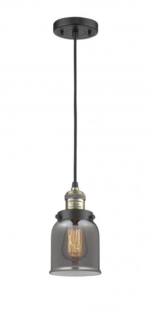 Bell - 1 Light - 5 inch - Black Antique Brass - Cord hung - Mini Pendant