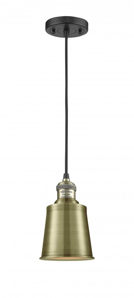 Addison - 1 Light - 5 inch - Black Antique Brass - Cord hung - Mini Pendant