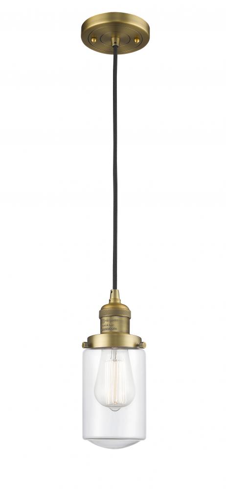 Dover - 1 Light - 5 inch - Brushed Brass - Cord hung - Mini Pendant