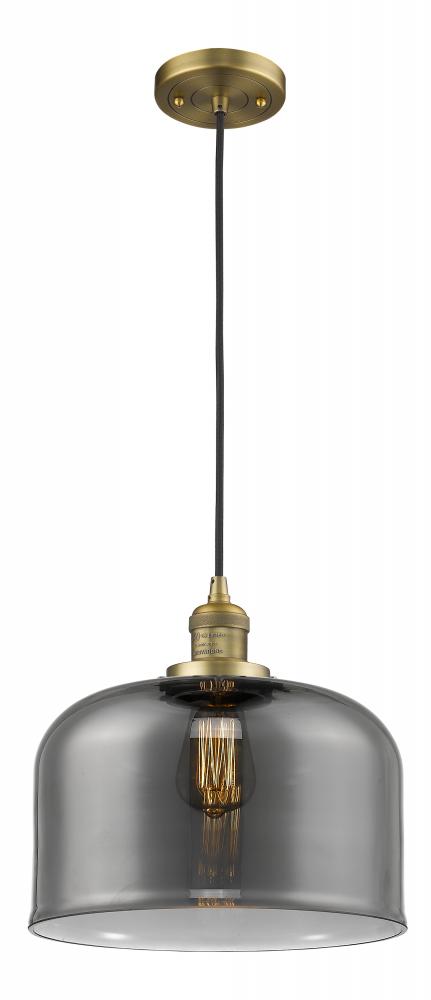 Bell - 1 Light - 12 inch - Brushed Brass - Cord hung - Mini Pendant