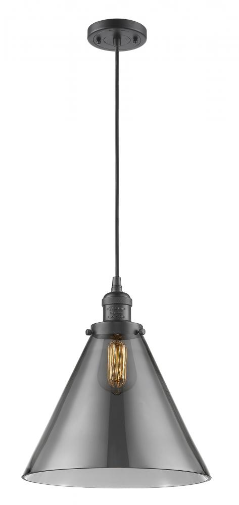 Cone - 1 Light - 12 inch - Oil Rubbed Bronze - Cord hung - Mini Pendant