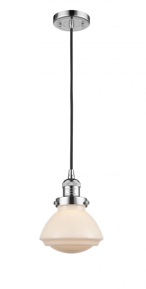 Olean - 1 Light - 7 inch - Polished Chrome - Cord hung - Mini Pendant