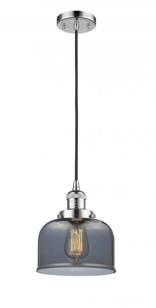 Bell - 1 Light - 8 inch - Polished Chrome - Cord hung - Mini Pendant