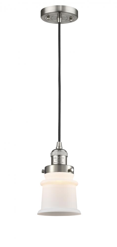 Canton - 1 Light - 5 inch - Brushed Satin Nickel - Cord hung - Mini Pendant