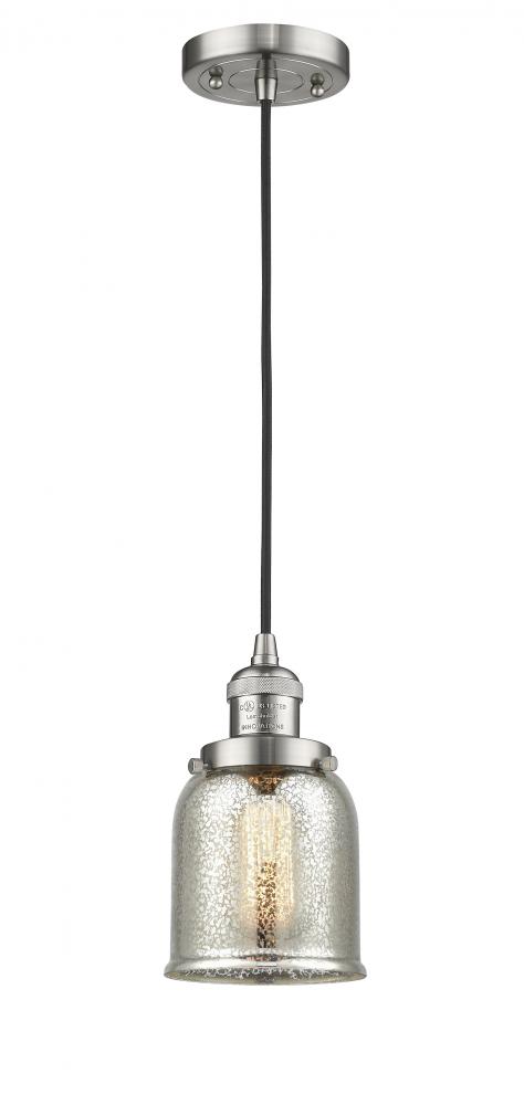 Bell - 1 Light - 5 inch - Brushed Satin Nickel - Cord hung - Mini Pendant