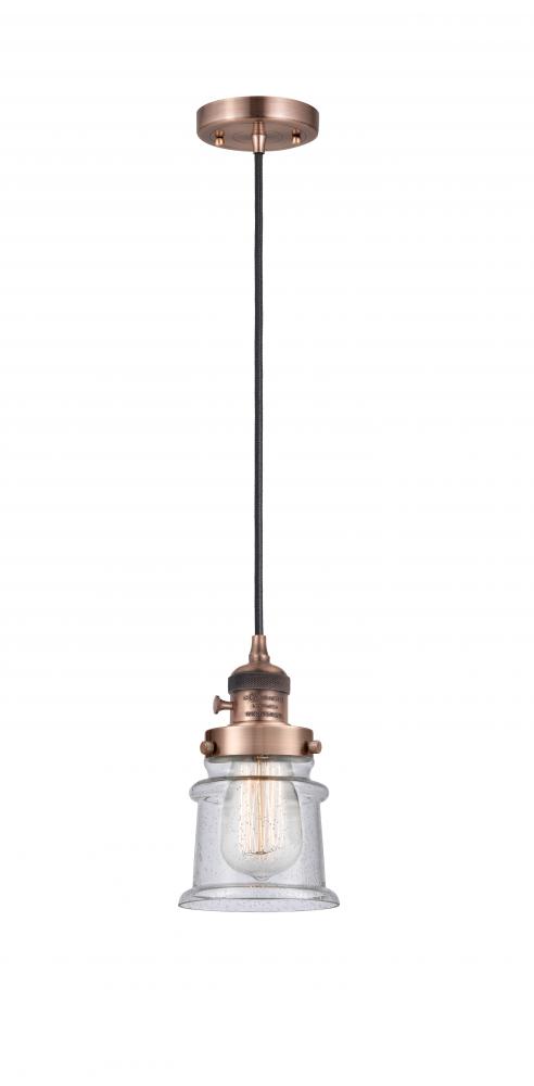 Canton - 1 Light - 5 inch - Antique Copper - Cord hung - Mini Pendant