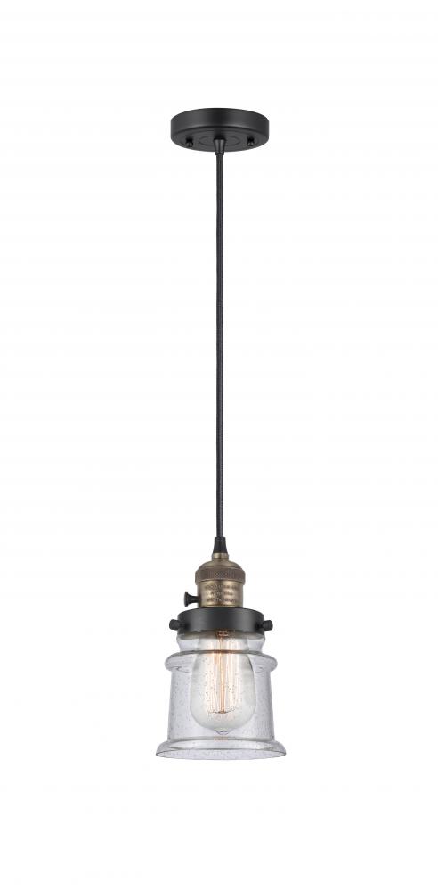 Canton - 1 Light - 5 inch - Black Antique Brass - Cord hung - Mini Pendant