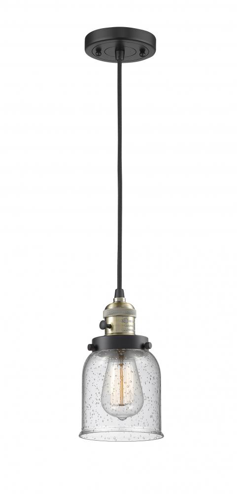 Bell - 1 Light - 5 inch - Black Antique Brass - Cord hung - Mini Pendant