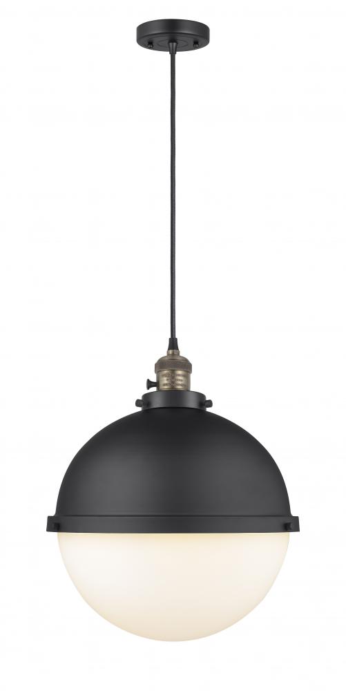 Hampden - 1 Light - 13 inch - Black Antique Brass - Cord hung - Pendant