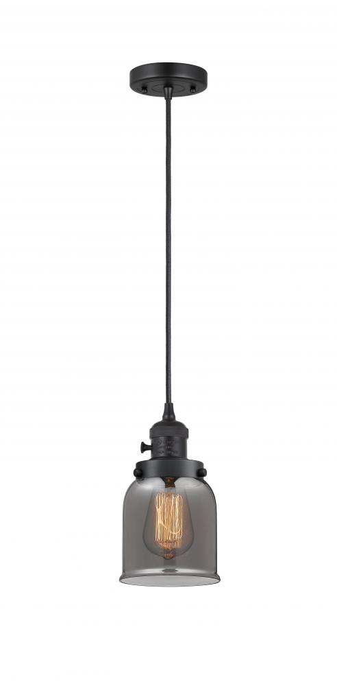 Bell - 1 Light - 5 inch - Matte Black - Cord hung - Mini Pendant