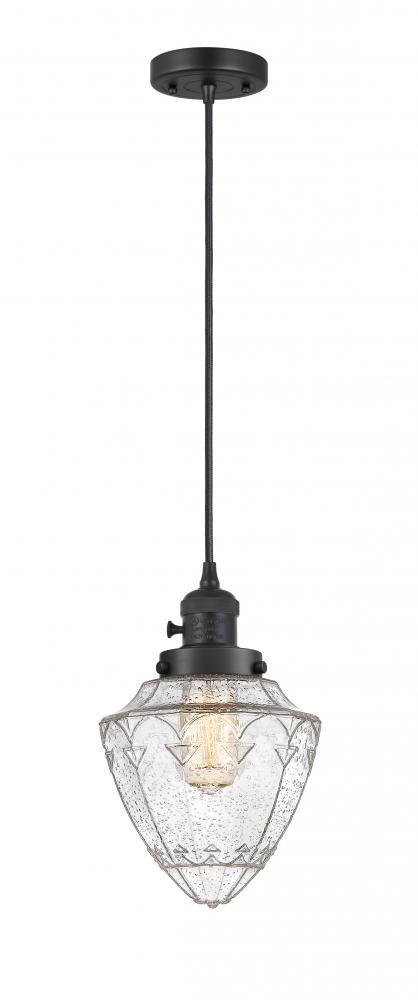 Bullet - 1 Light - 7 inch - Matte Black - Cord hung - Mini Pendant