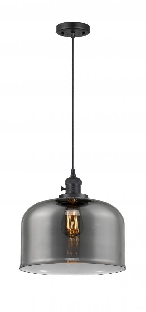 Bell - 1 Light - 12 inch - Matte Black - Cord hung - Mini Pendant