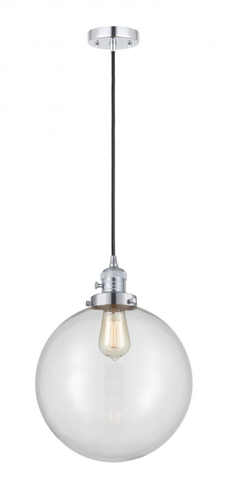 Beacon - 1 Light - 12 inch - Polished Chrome - Cord hung - Mini Pendant