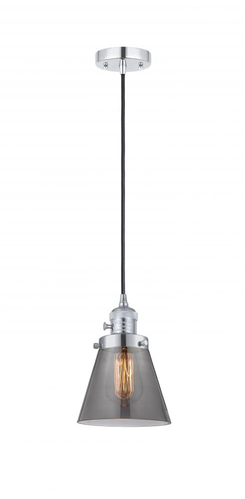 Cone - 1 Light - 6 inch - Polished Chrome - Cord hung - Mini Pendant