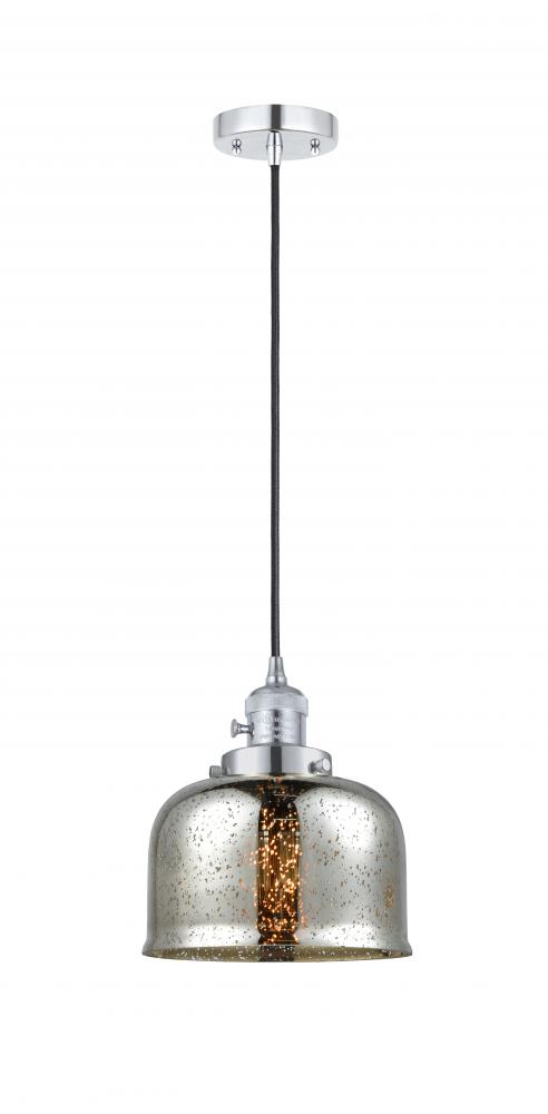 Bell - 1 Light - 8 inch - Polished Chrome - Cord hung - Mini Pendant