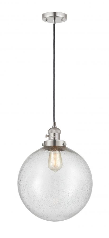 Beacon - 1 Light - 12 inch - Polished Nickel - Cord hung - Mini Pendant