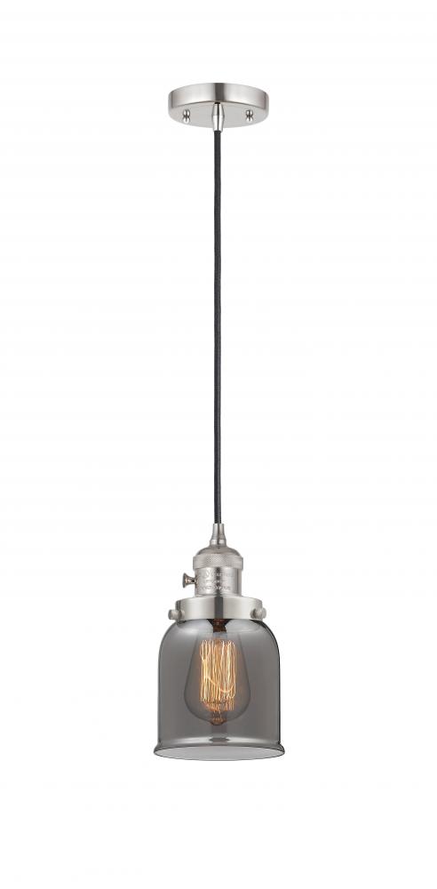 Bell - 1 Light - 5 inch - Polished Nickel - Cord hung - Mini Pendant