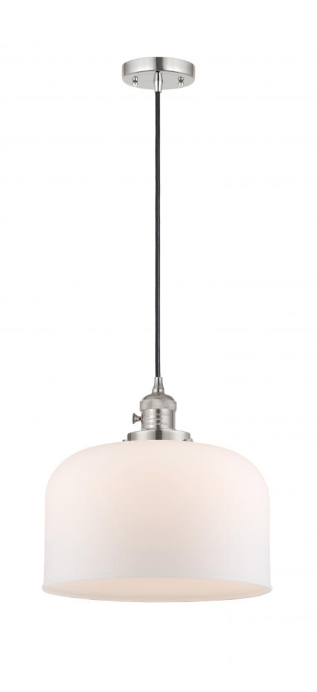 Bell - 1 Light - 12 inch - Polished Nickel - Cord hung - Mini Pendant