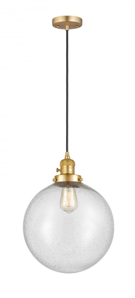 Beacon - 1 Light - 12 inch - Satin Gold - Cord hung - Mini Pendant