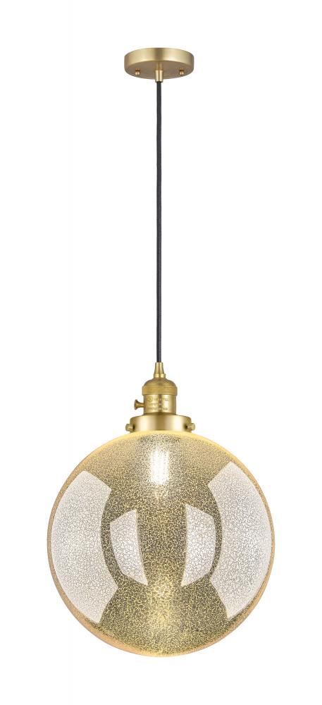 Beacon - 1 Light - 12 inch - Satin Gold - Cord hung - Mini Pendant