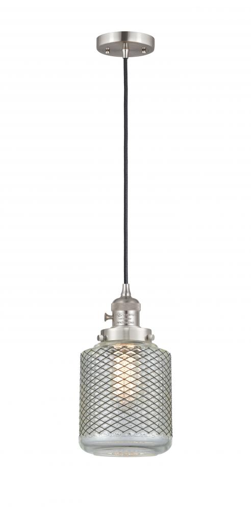 Stanton - 1 Light - 6 inch - Brushed Satin Nickel - Cord hung - Mini Pendant