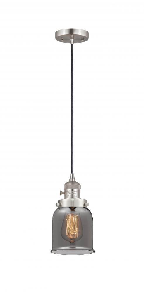 Bell - 1 Light - 5 inch - Brushed Satin Nickel - Cord hung - Mini Pendant